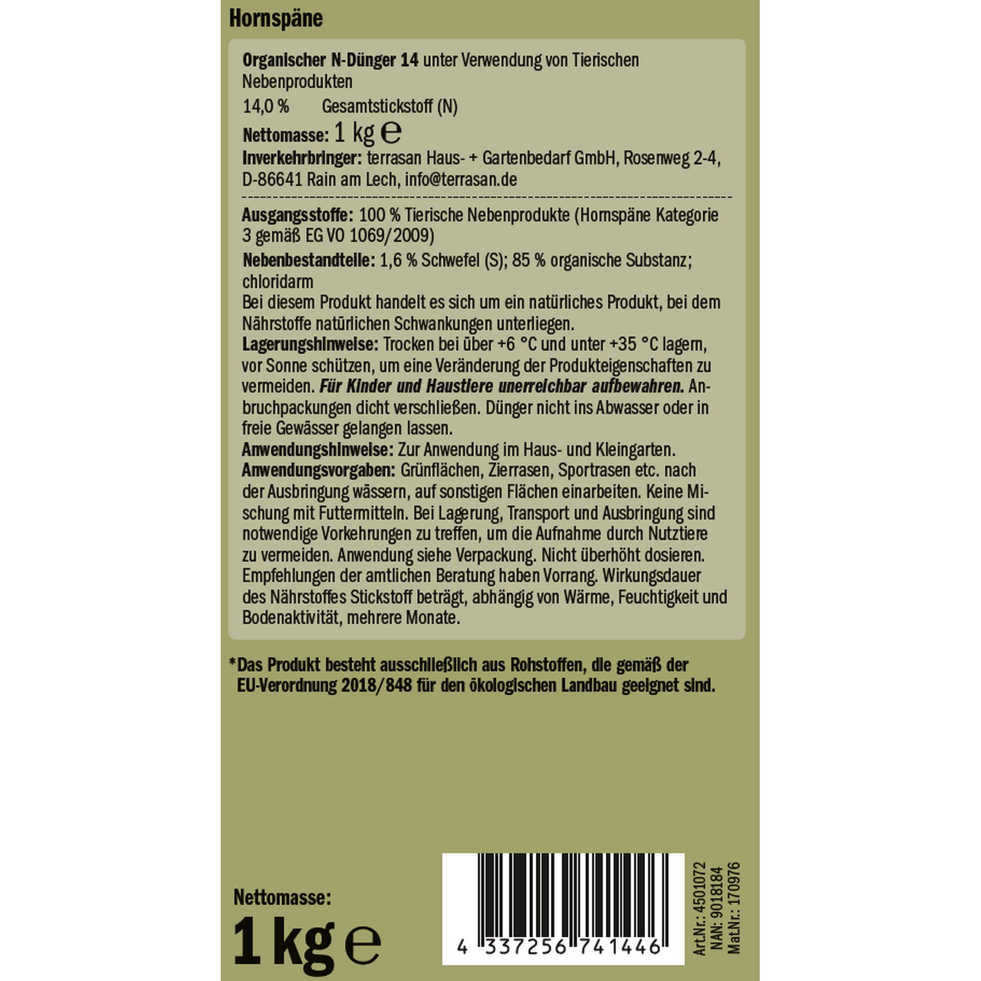 Naturtalent by toom® Bio-Hornspäne 1 kg