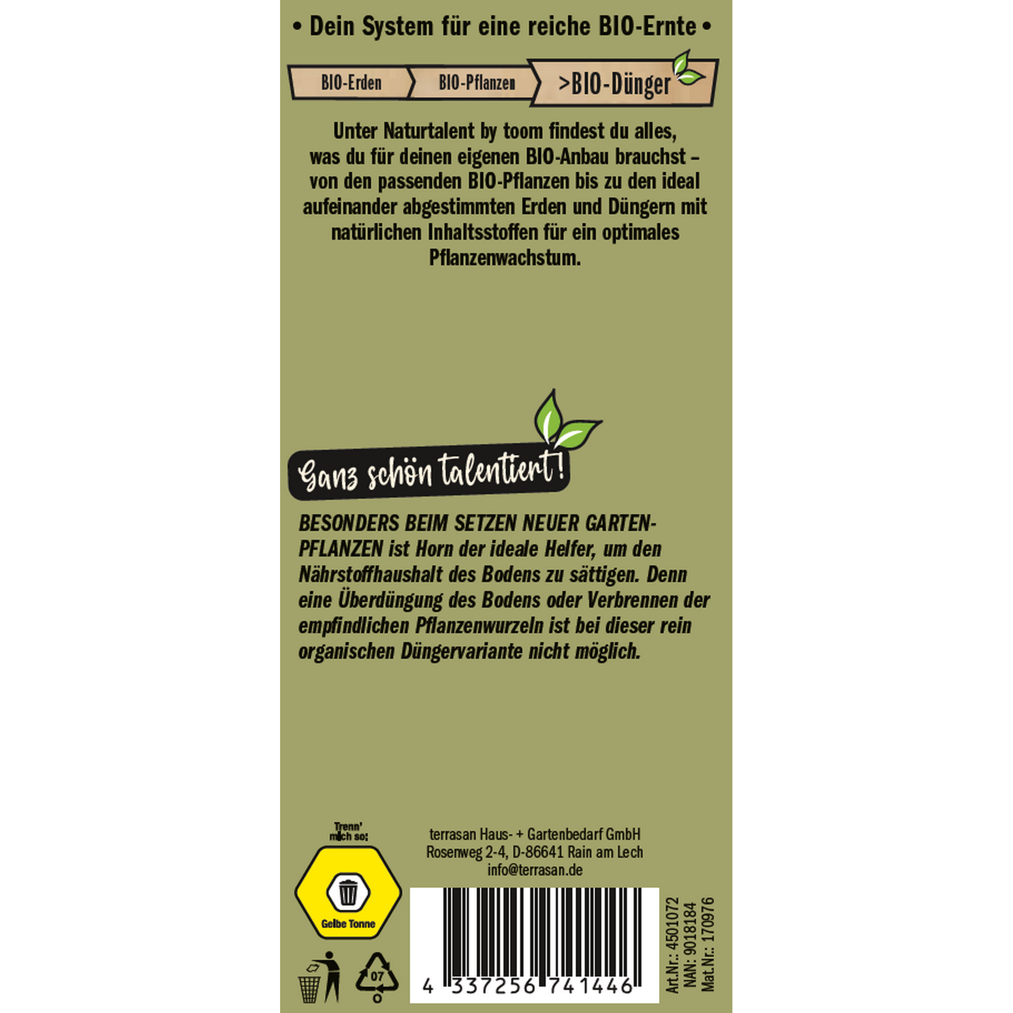 Naturtalent by toom® Bio-Hornspäne 1 kg