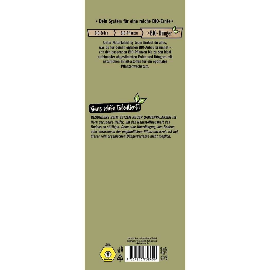 Naturtalent by toom® Bio-Hornspäne 2,5 kg