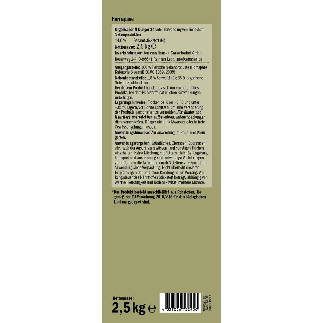 Naturtalent by toom® Bio-Hornspäne 2,5 kg