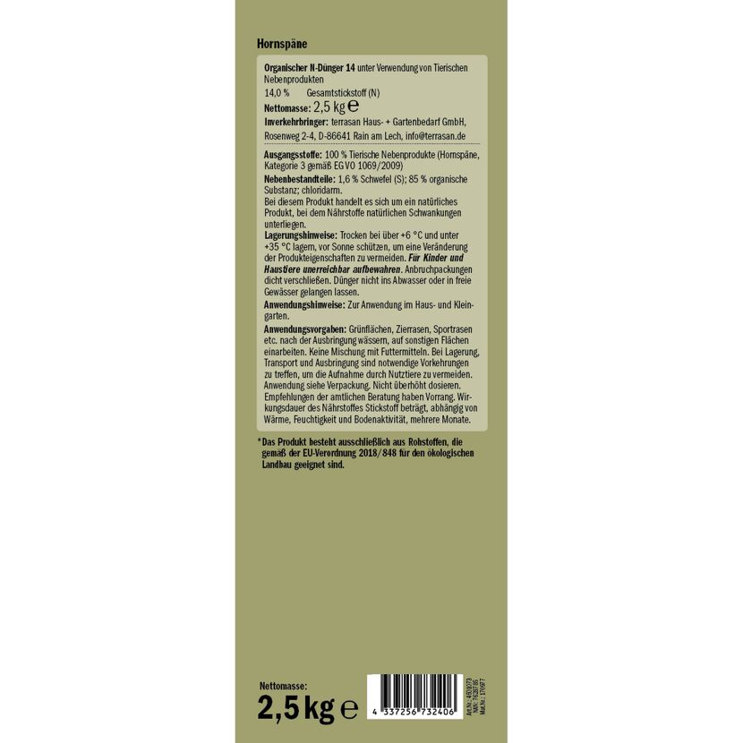 Naturtalent by toom® Bio-Hornspäne 2,5 kg