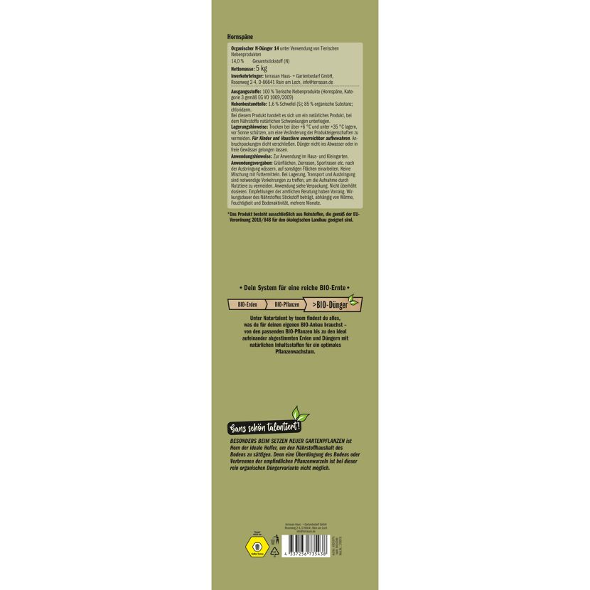 Naturtalent by toom® Bio-Hornspäne 5 kg