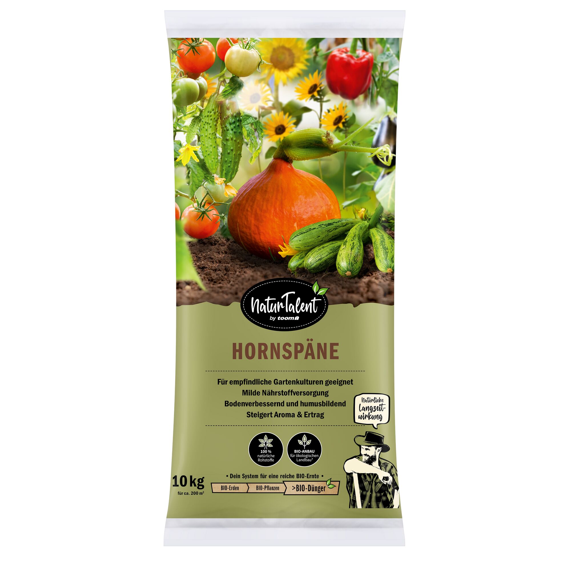 Naturtalent Hornspäne 10 kg für Gartenkulturen