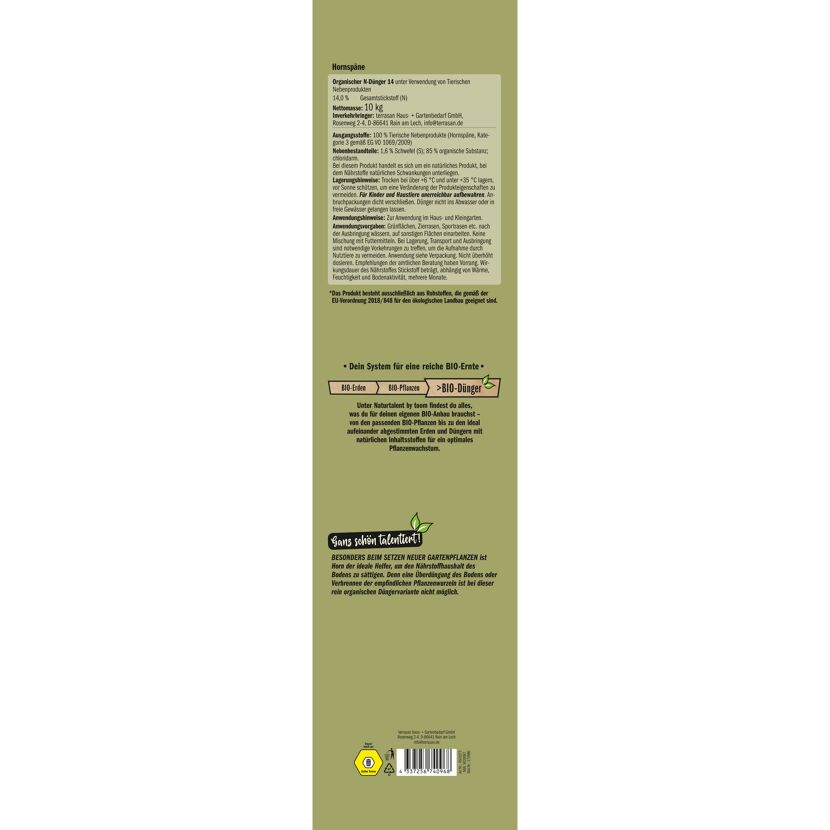 Naturtalent by toom® Bio-Hornspäne 10 kg