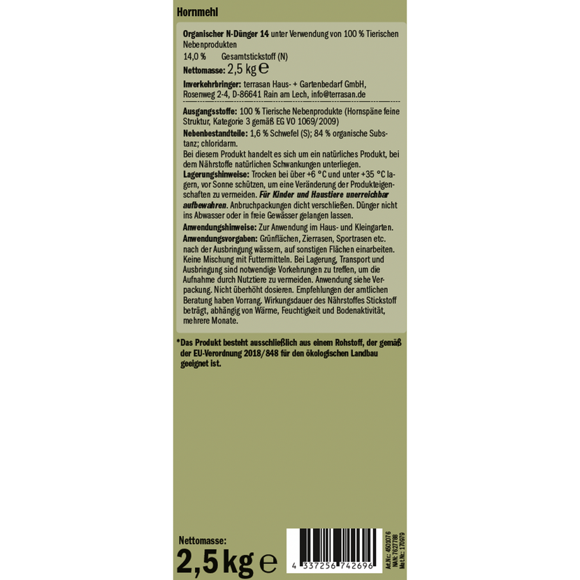 Naturtalent by toom® Bio-Hornmehl 2,5 kg