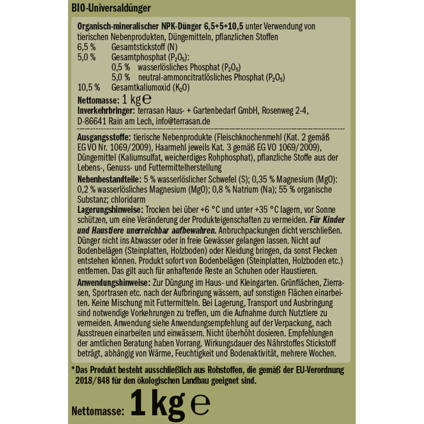 Naturtalent by toom® Bio-Universaldünger 1 kg