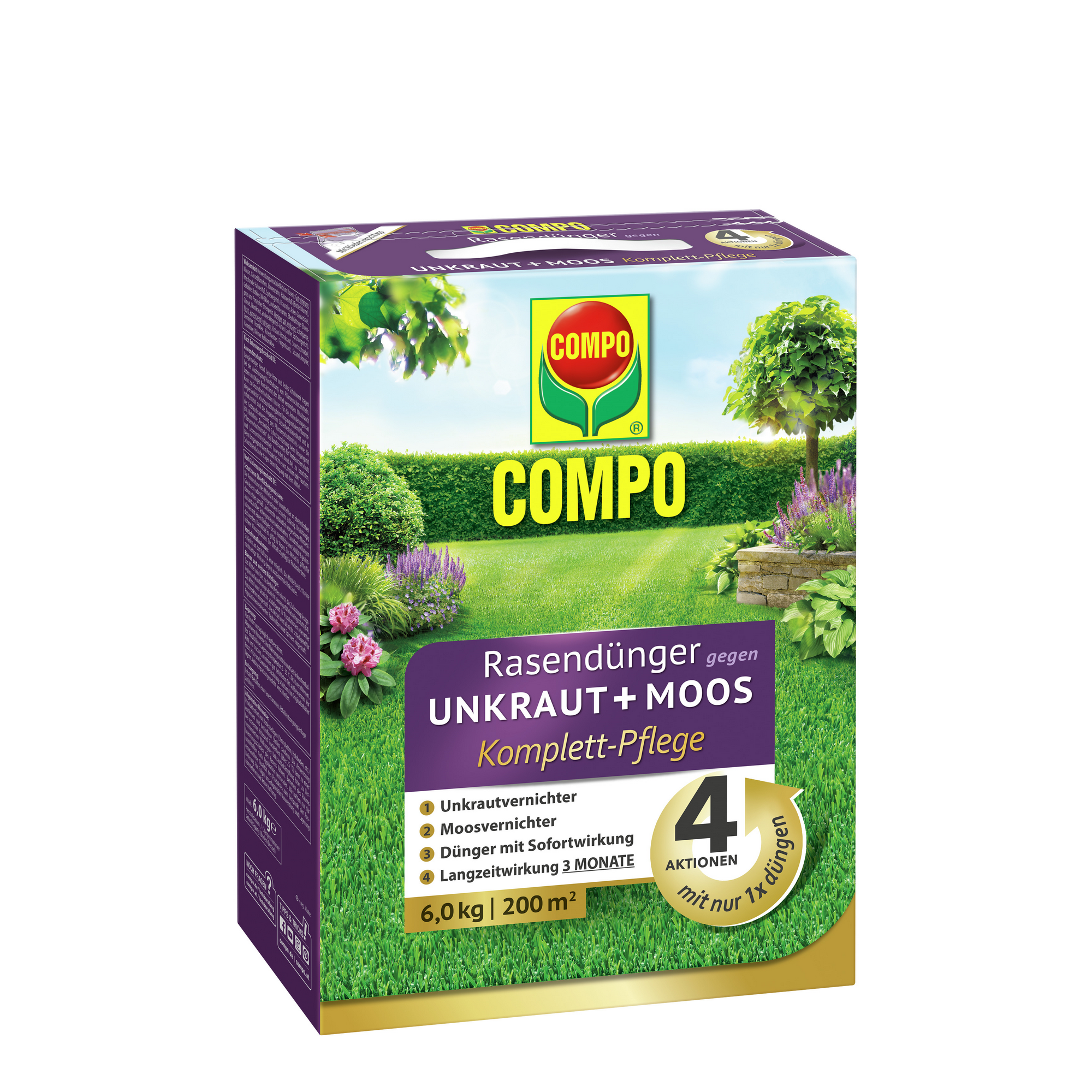 Rasendünger gegen Unkraut + Moos Komplettpflege 6 kg + product picture