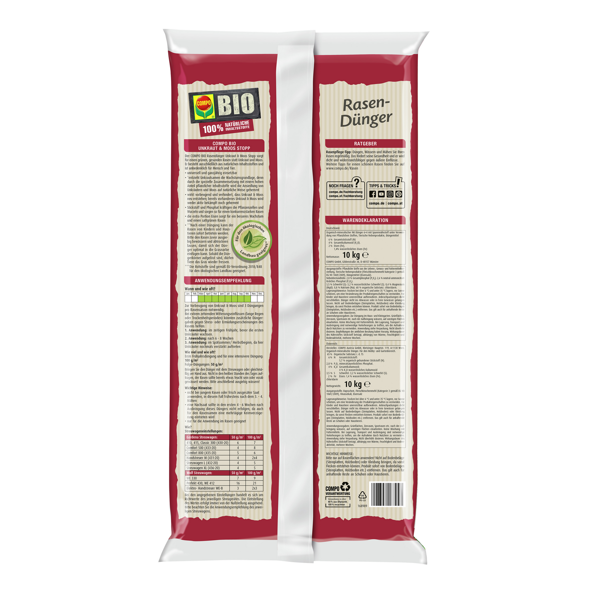 Bio-Rasendünger Unkraut & Moos Stopp 10 kg