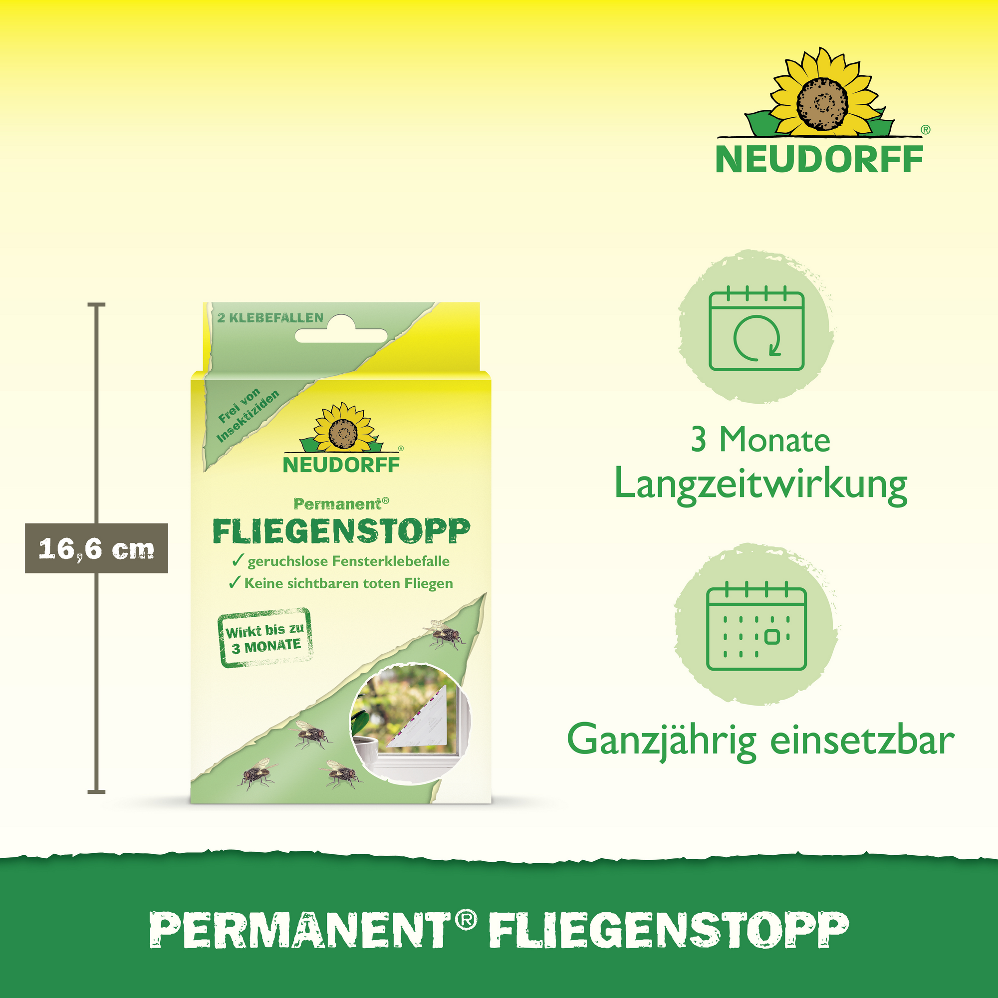 Permanent Fliegenstopp 2 Stück