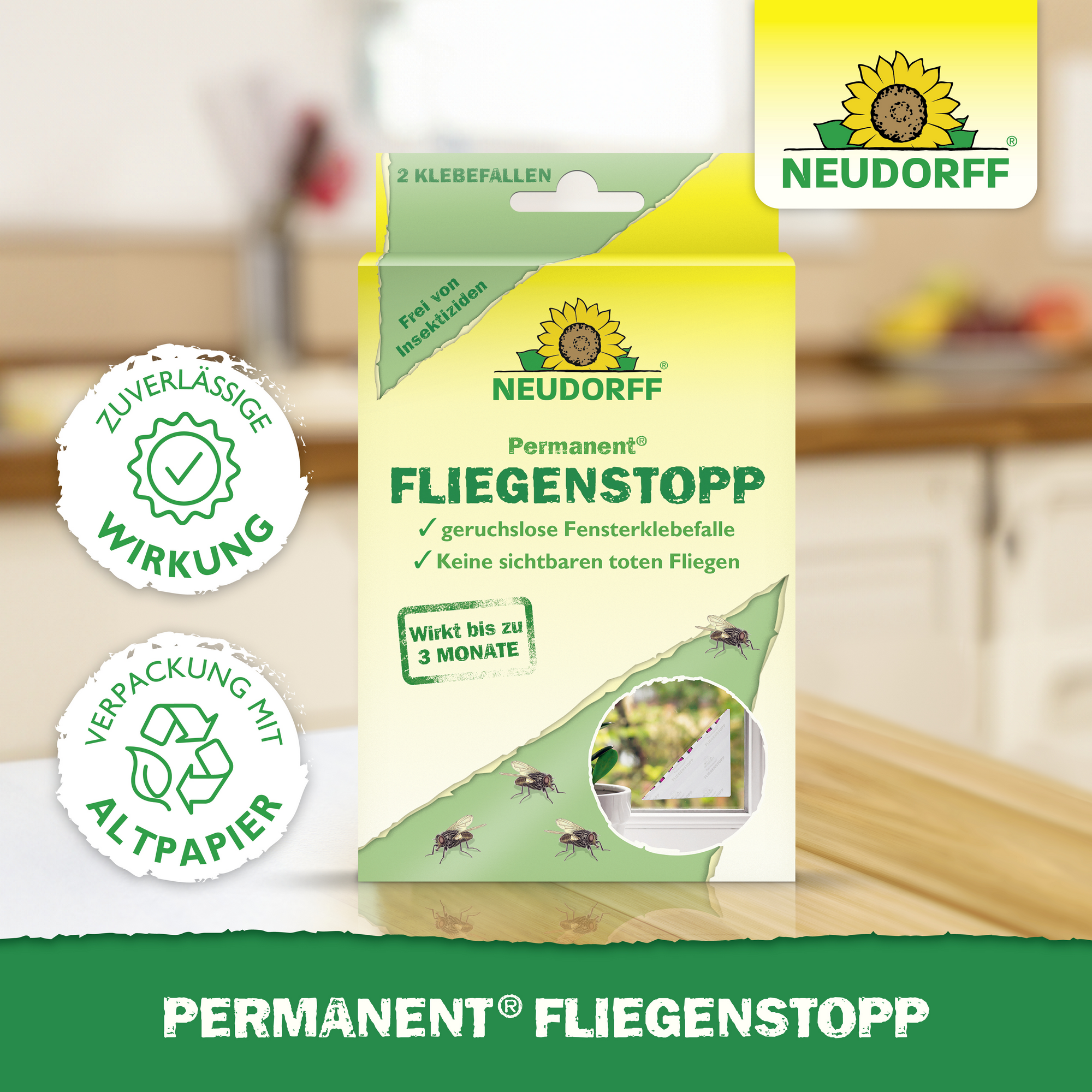 Permanent Fliegenstopp 2 Stück