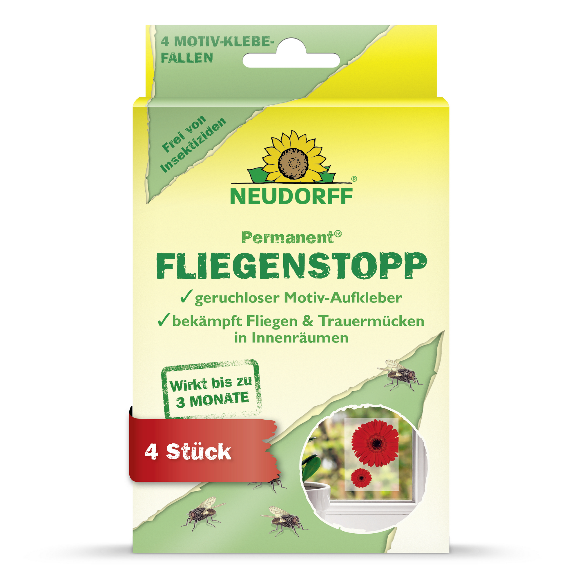 Permanent Fliegenstopp 4 Stück