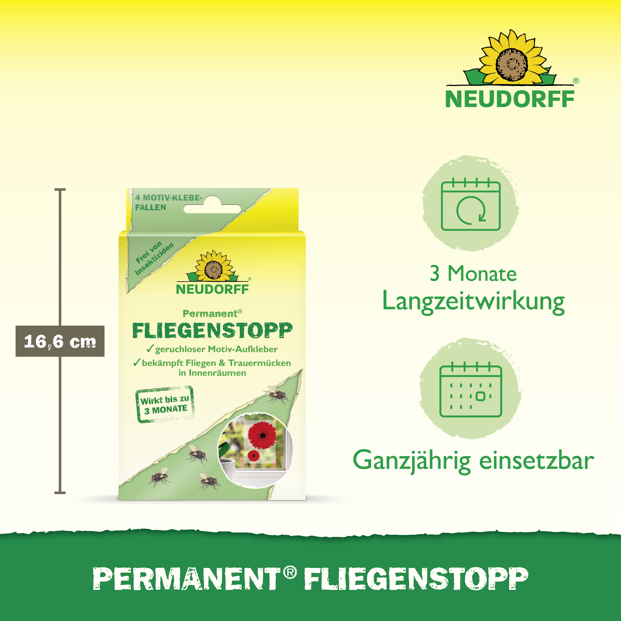 Permanent Fliegenstopp 4 Stück