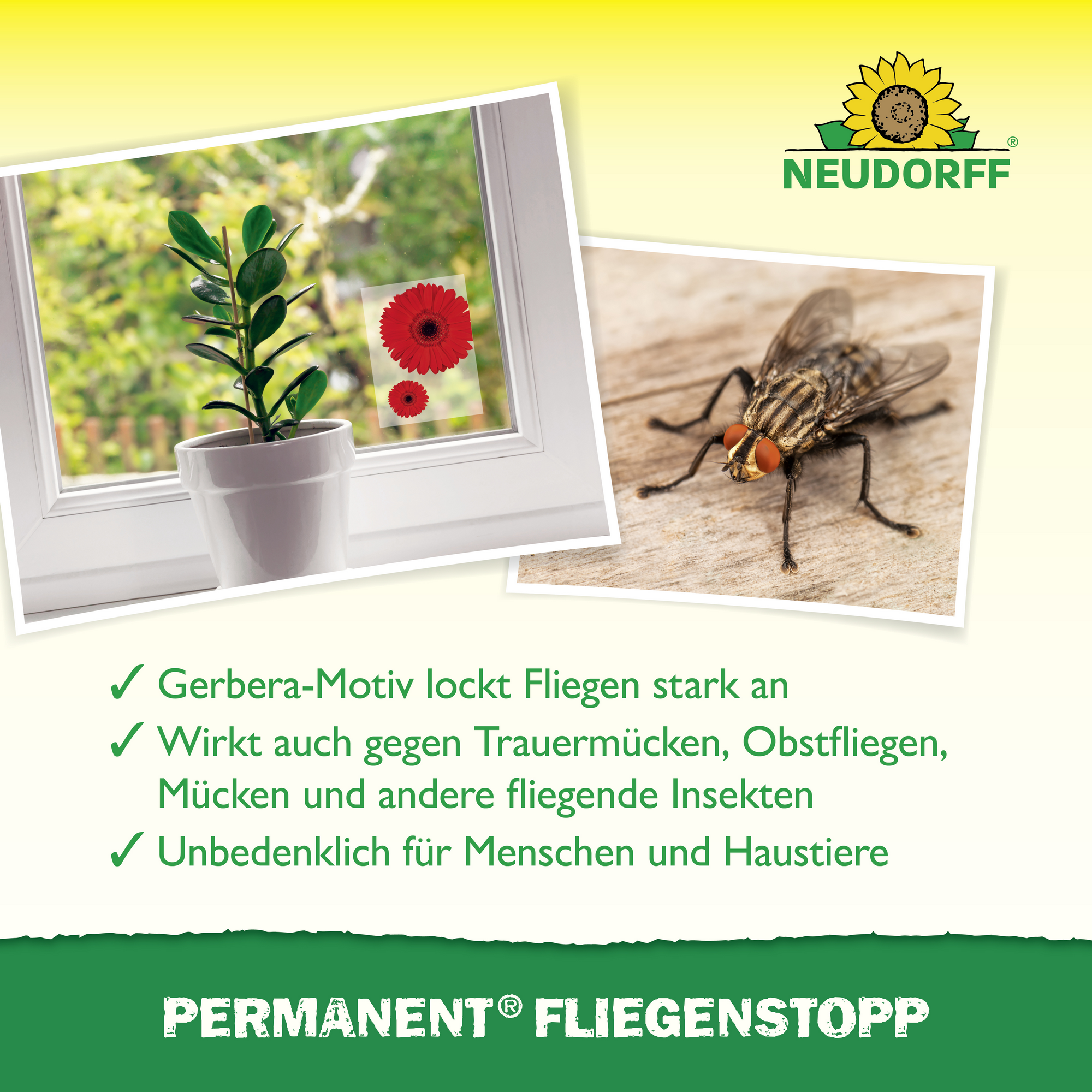 Permanent Fliegenstopp 4 Stück