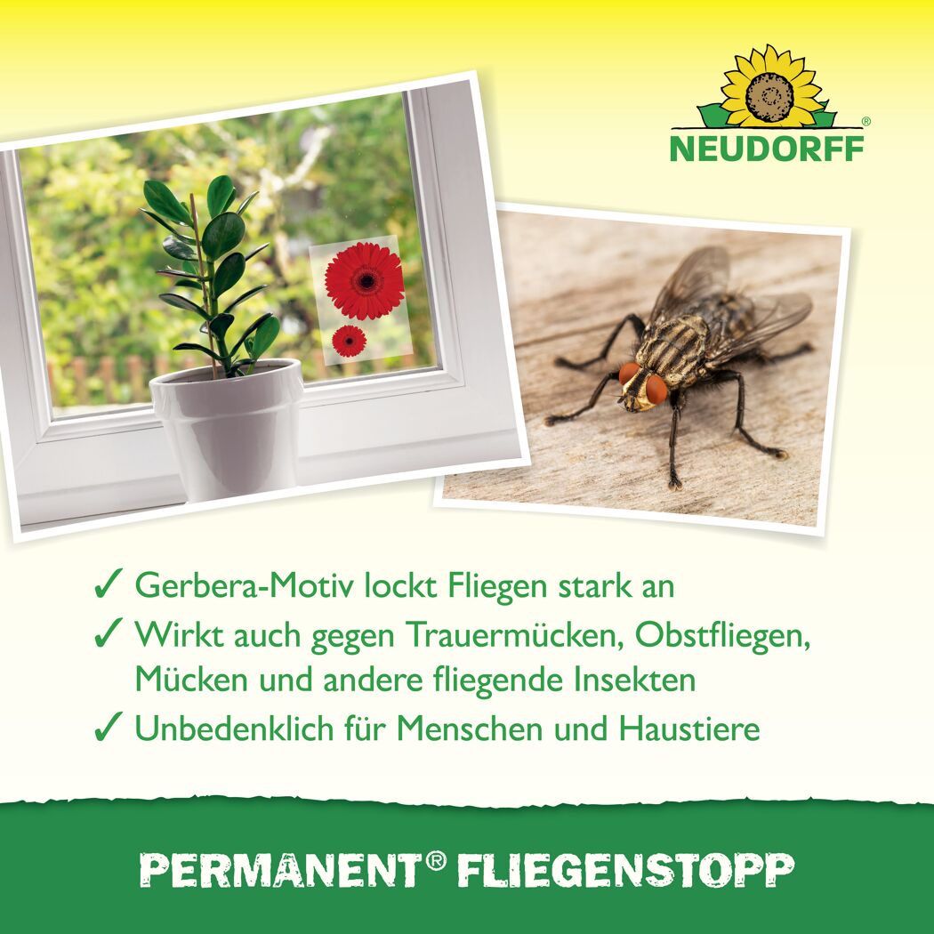 Permanent Fliegenstopp 4 Stück