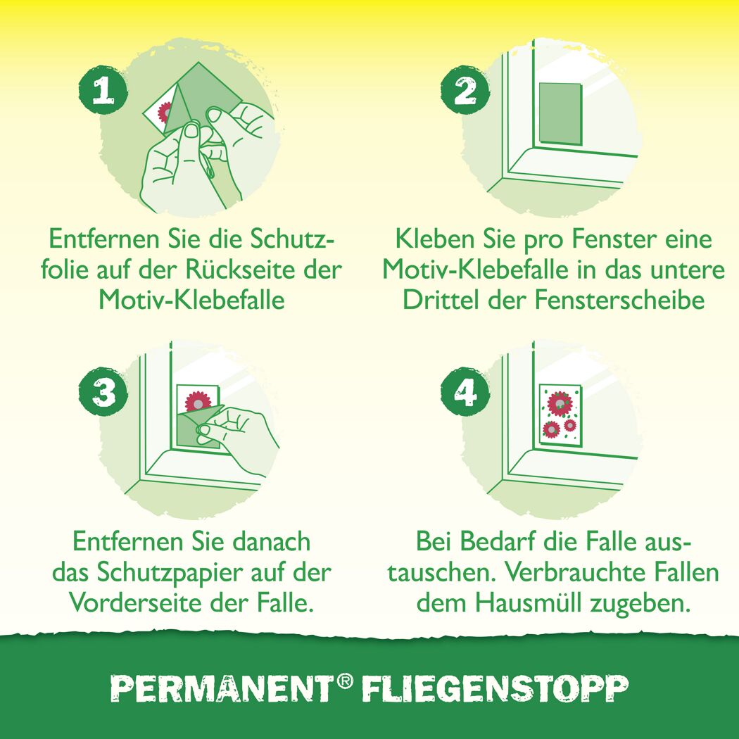 Permanent Fliegenstopp 4 Stück