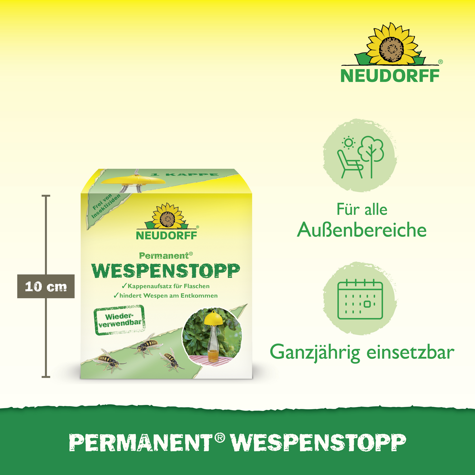 Permanent Wespenstopp Kappenaufsatz für Flaschen