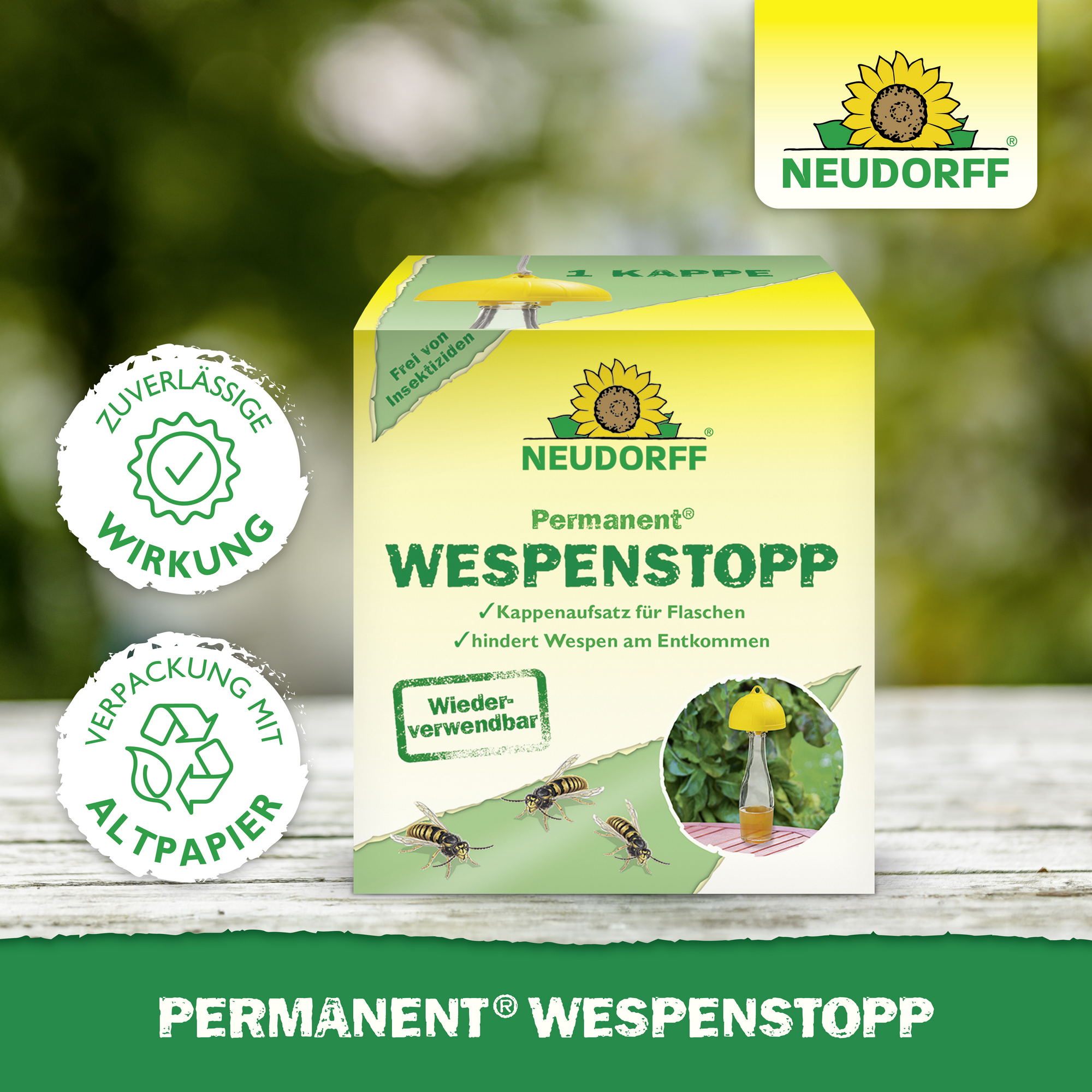Permanent Wespenstopp Kappenaufsatz für Flaschen