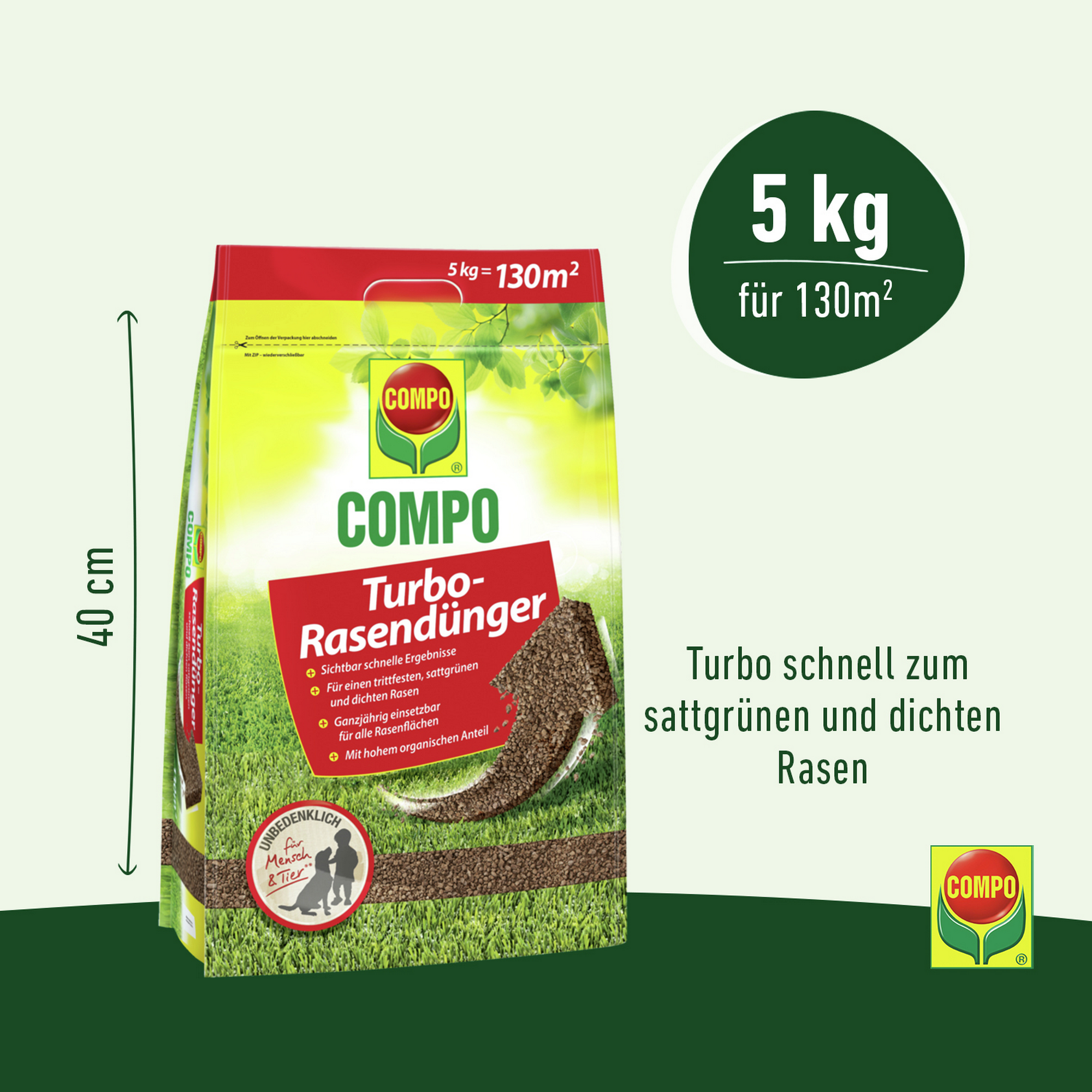 Turbo-Rasendünger 5 kg für 130 m²