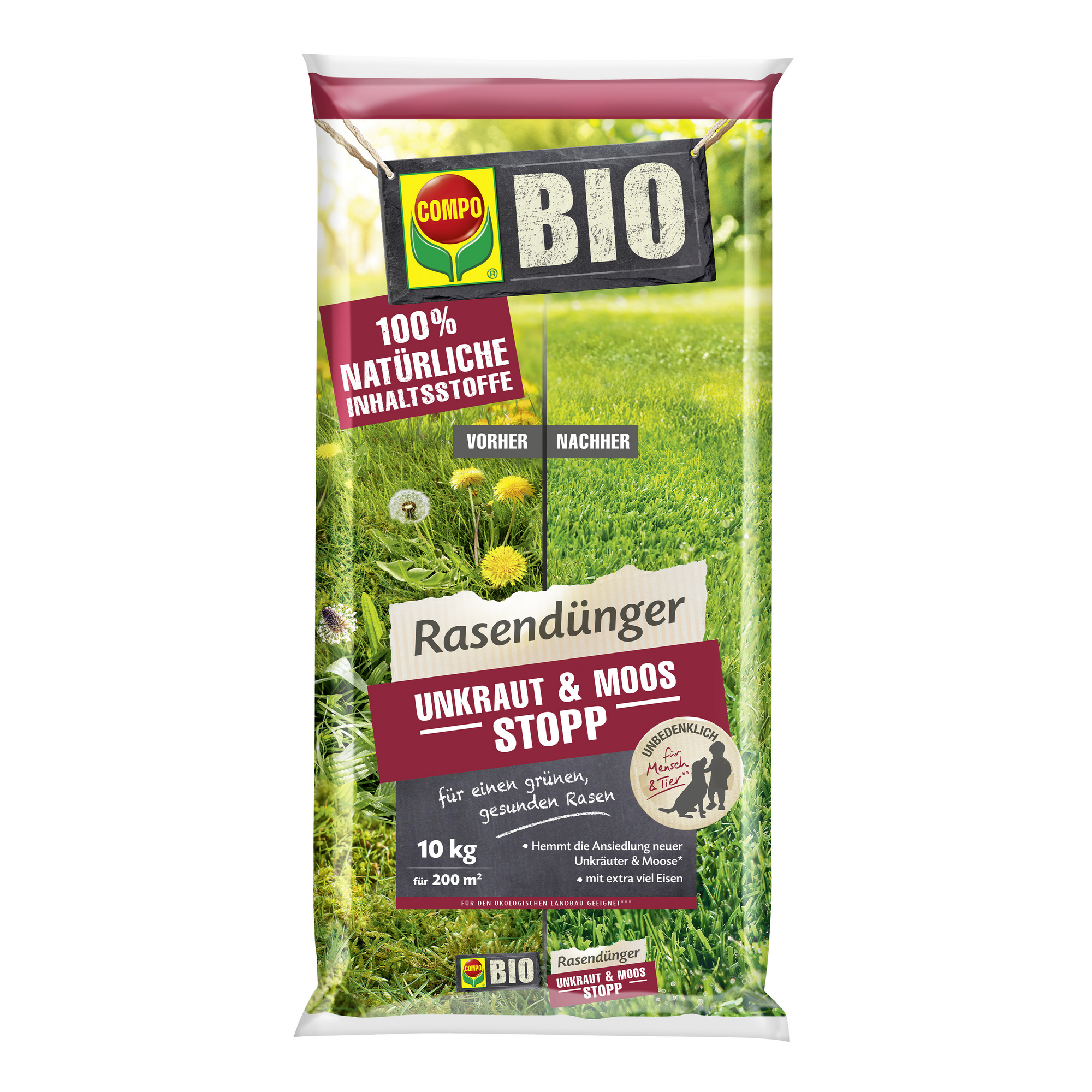 Bio-Rasendünger Unkraut & Moos Stopp 10 kg für 200 m² + product picture