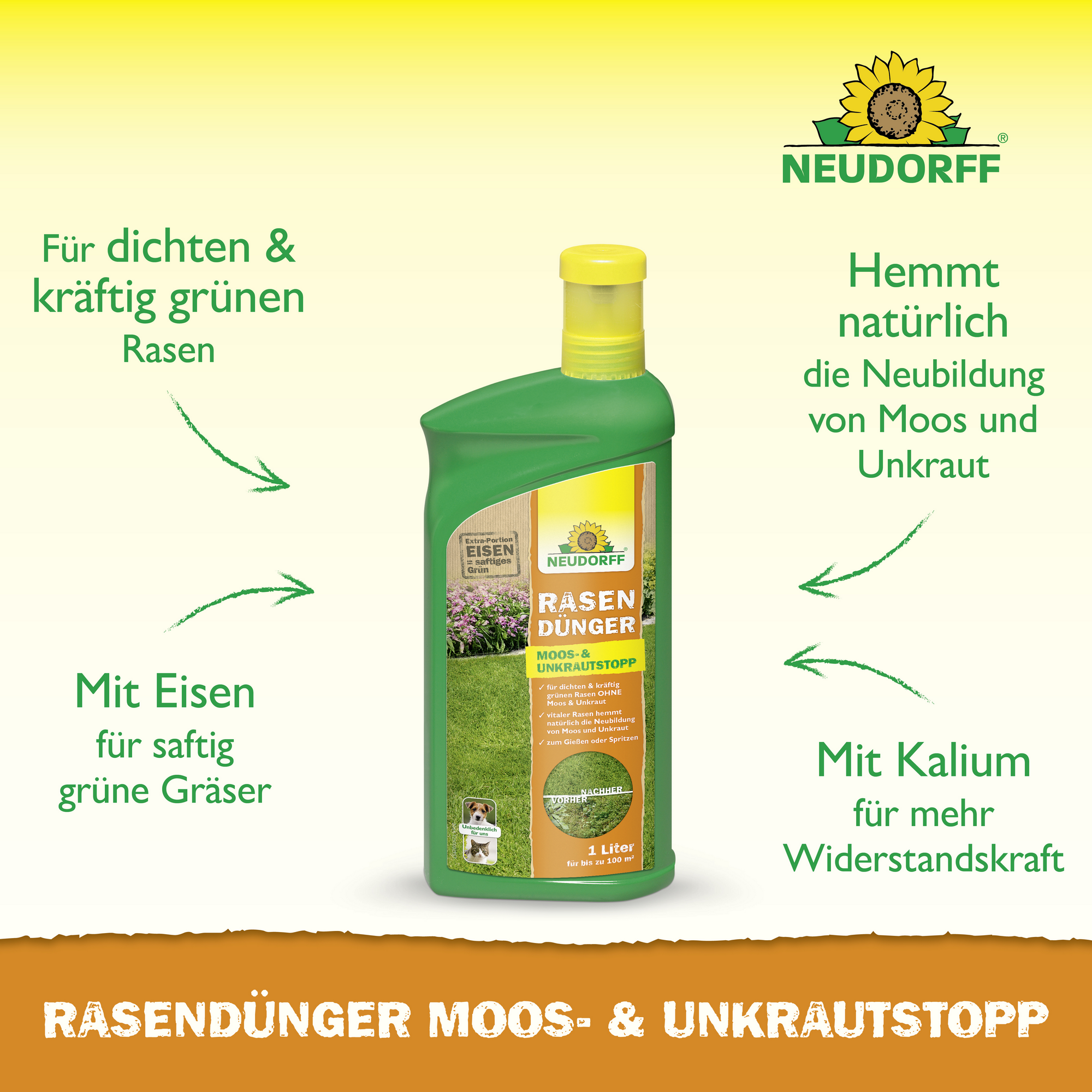 RasenDünger Moos- & UnkrautStopp 1 l