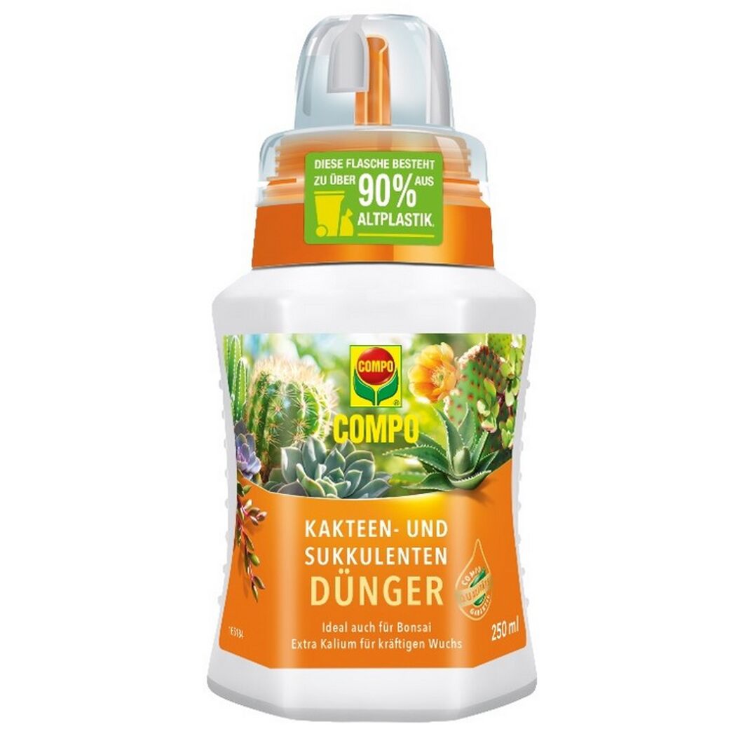 COMPO Kakteen- und Sukkulenten Dünger, 250 ml Flasche