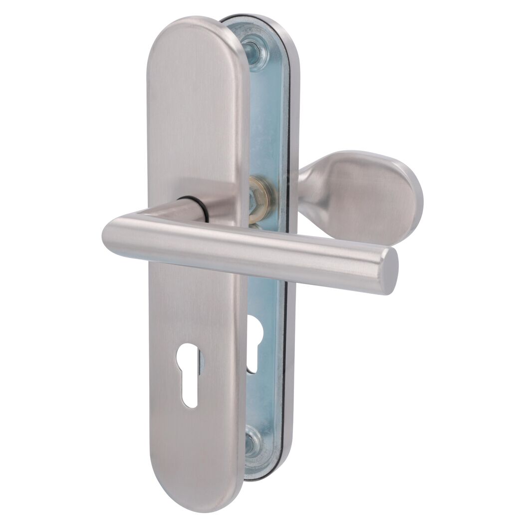 Schutzbeschlag 'Moskau' Edelstahl matt 72 mm für Türstärke 37-42 mm