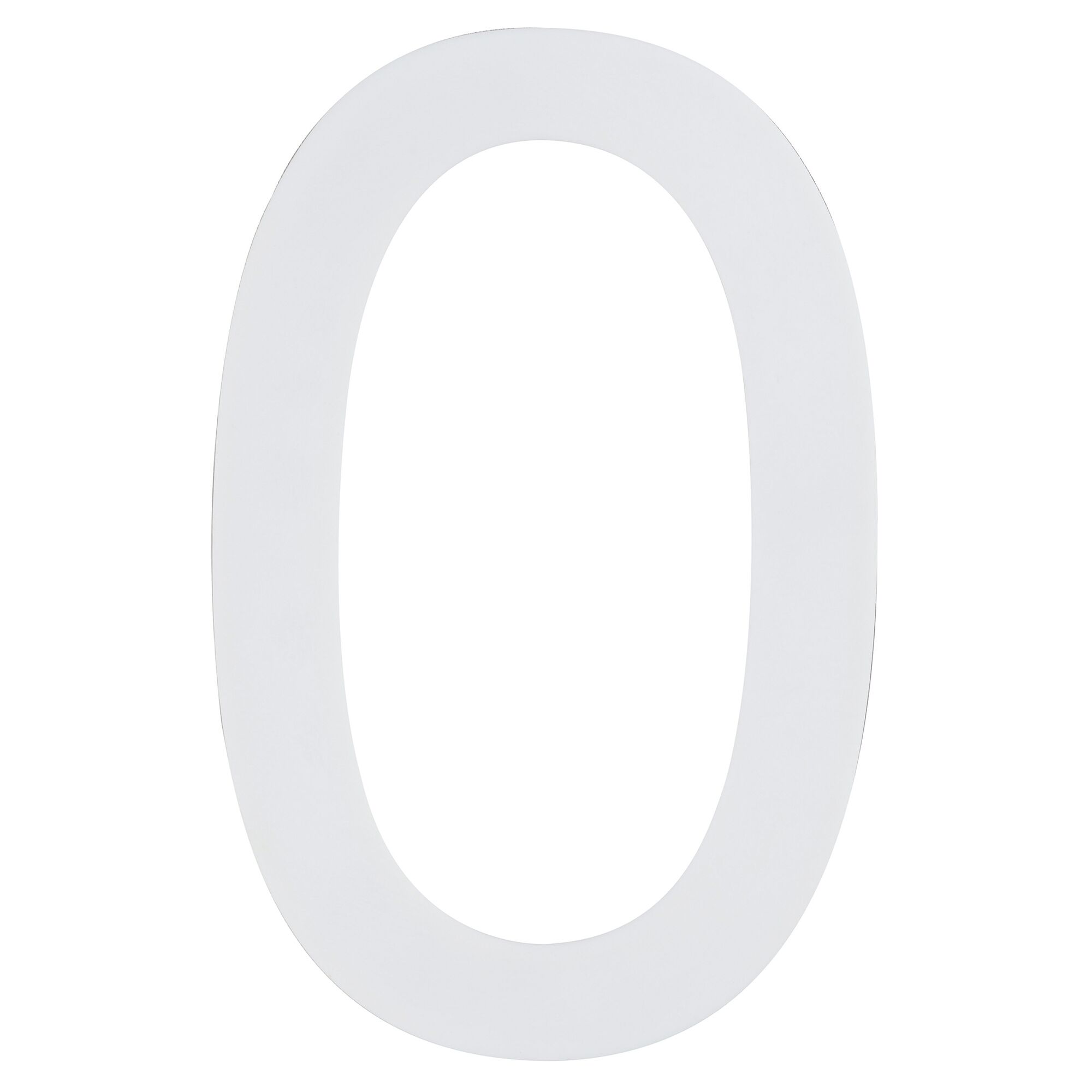 Selbstleuchtende Hausnummer 0, weiß