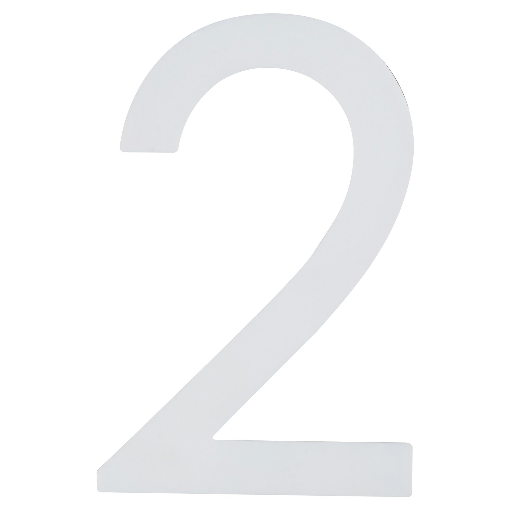 Selbstleuchtende Hausnummer 2, weiß