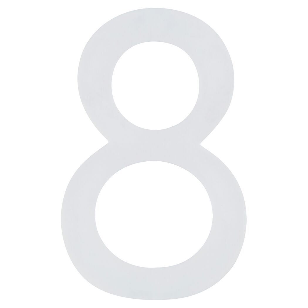 Selbstleuchtende Hausnummer 8, weiß