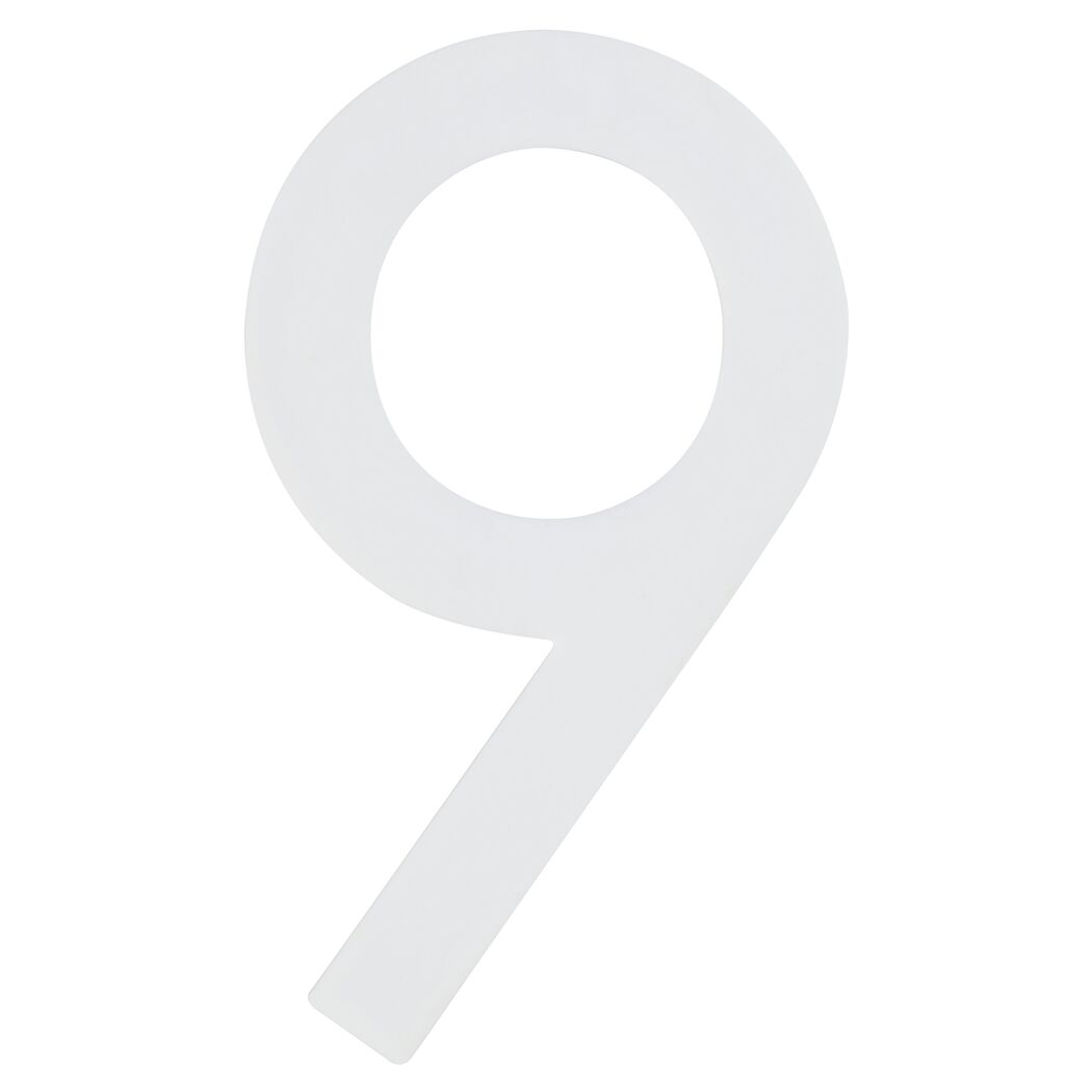 Hausnummer '9' 12 cm selbstleuchtend, weiß