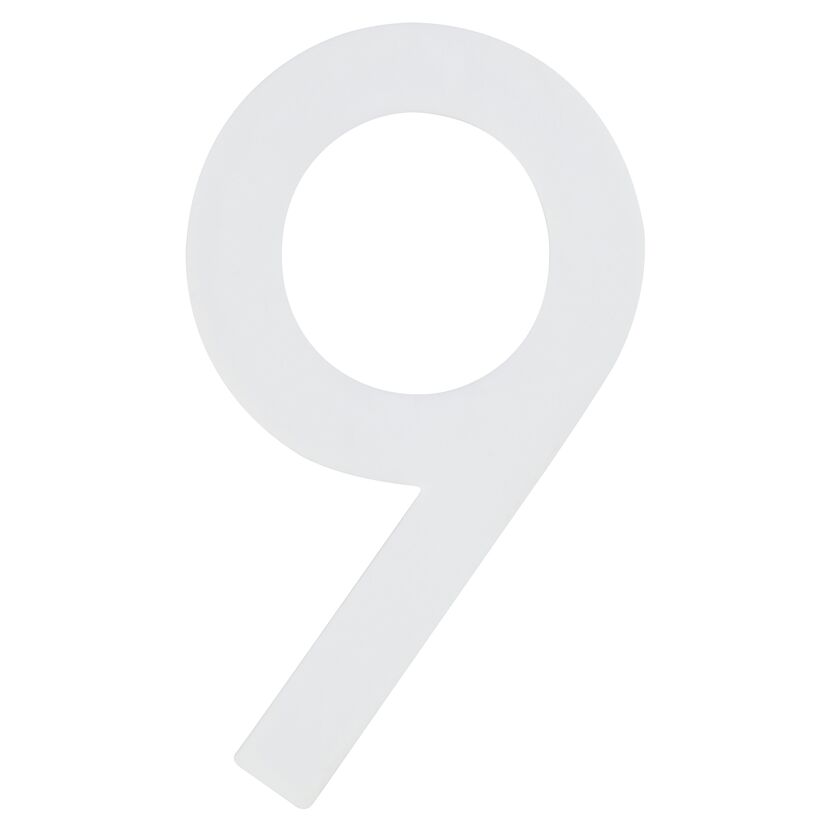 Hausnummer '9' 12 cm selbstleuchtend, weiß