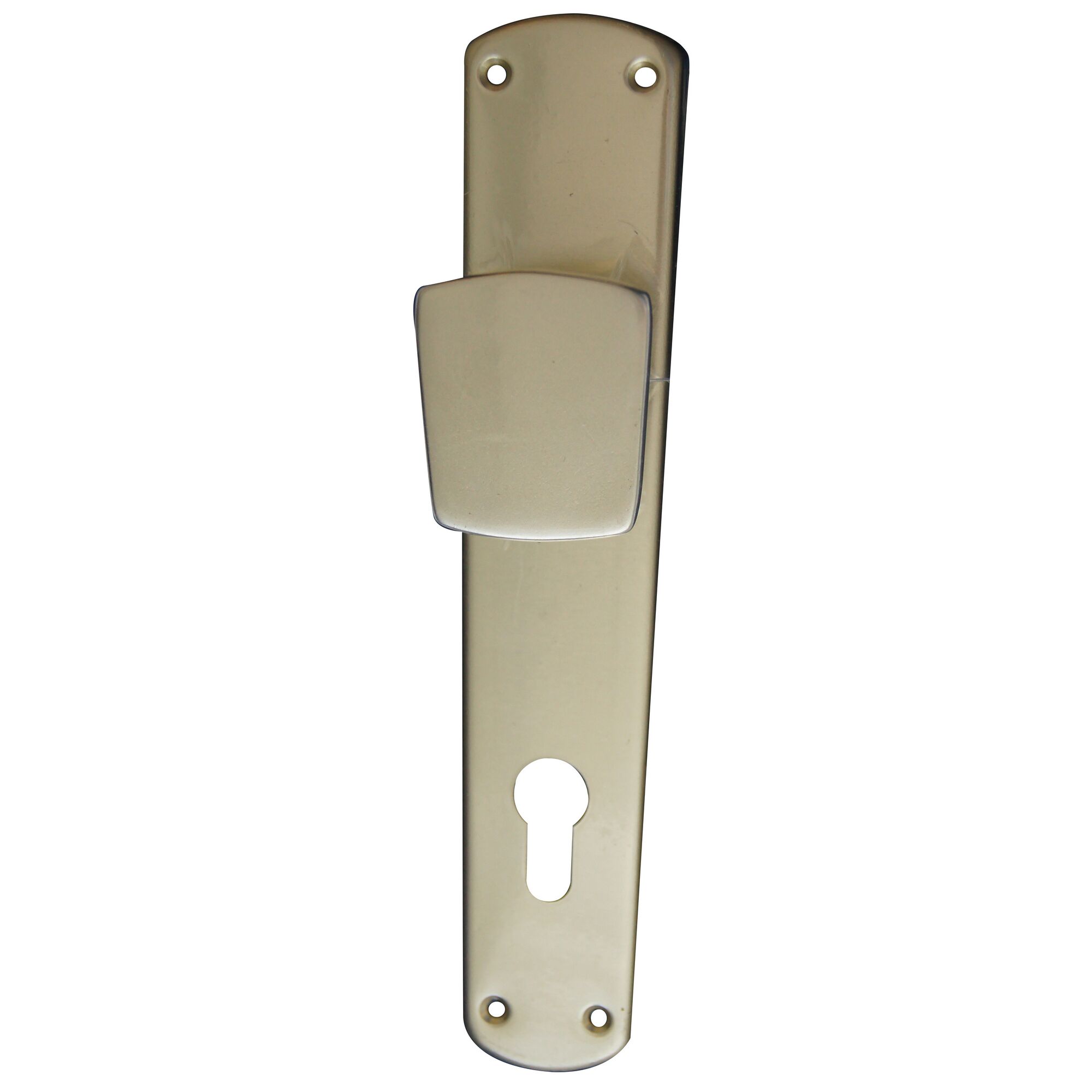 Goldfarbenes Knopflangschild für Haustür aus Aluminium