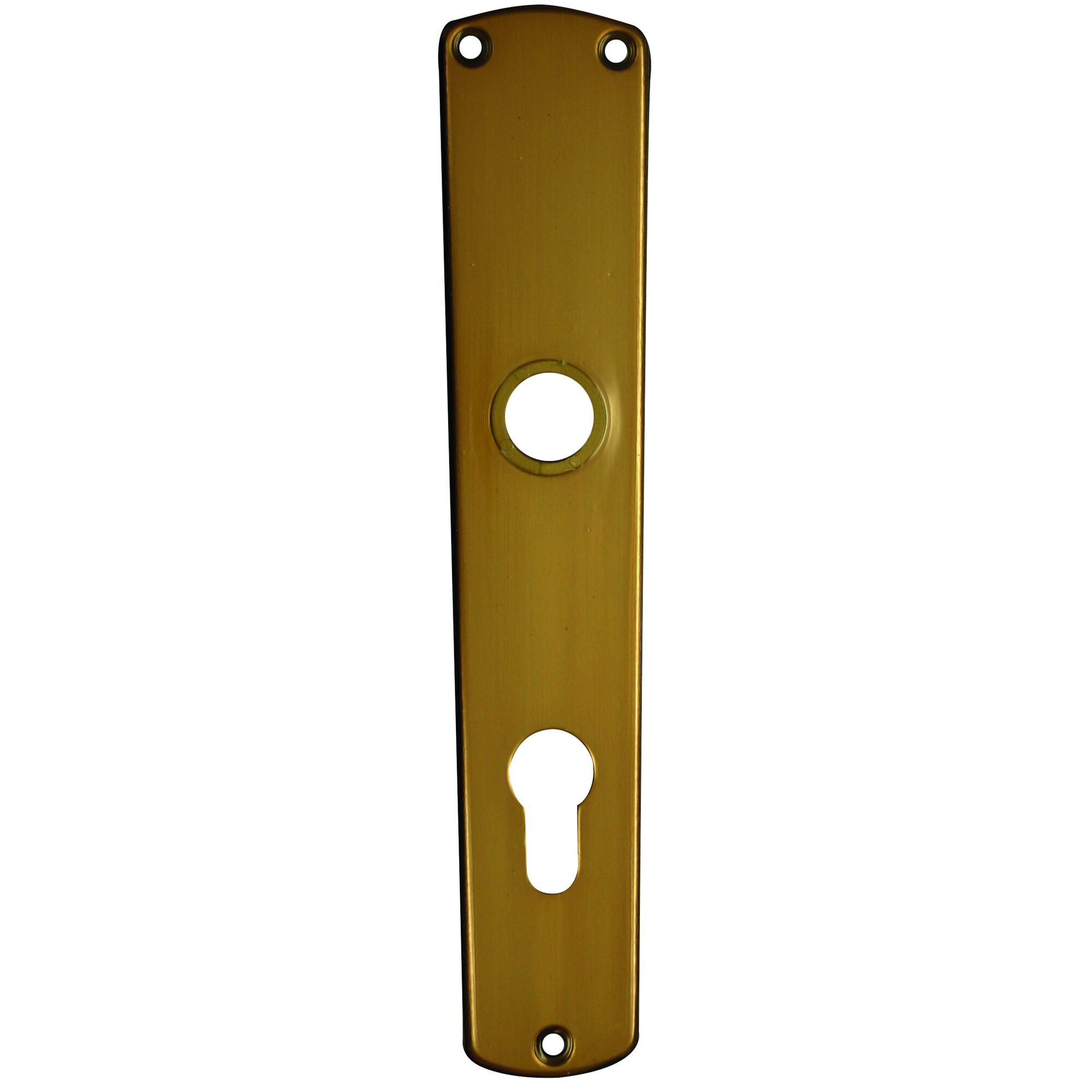 Goldenes Langschild Phil aus Aluminium mit Profilzylinder