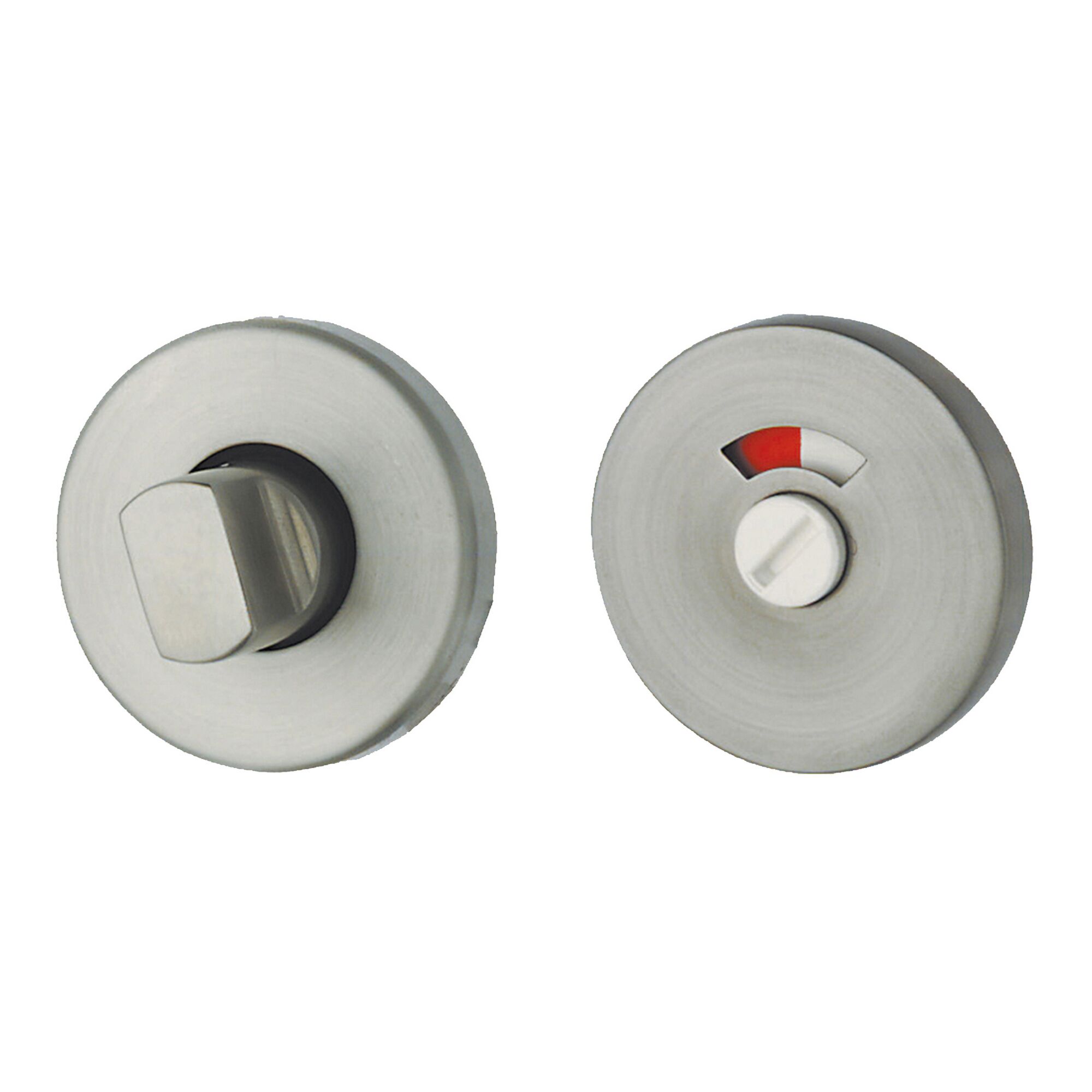 WC-Rosette aus Edelstahl, rot-weiß