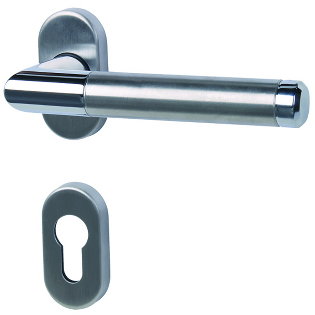 Bild von Schmalrahmen-Halbgarnitur 'Cork' PZ, Edelstahl, rechts