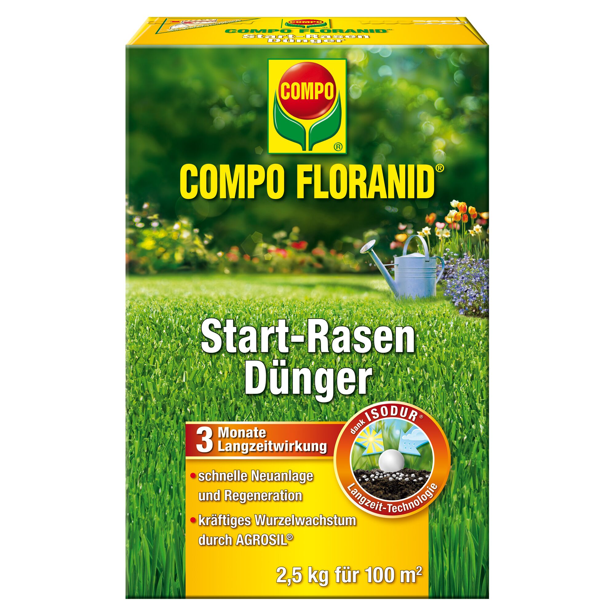 COMPO FLORANID Start-Rasen-Dünger, 2,5 kg für 100 m²