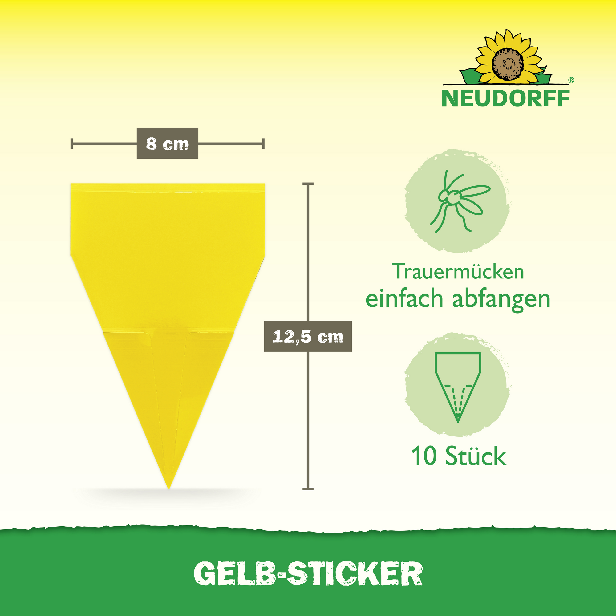 Gelb-Sticker Klebefalle 10 Stück