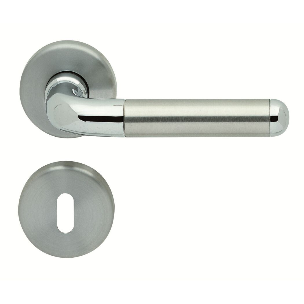 Rosettengarnitur 'Sandria' Chrom/Edelstahl satiniert Ø 50mm