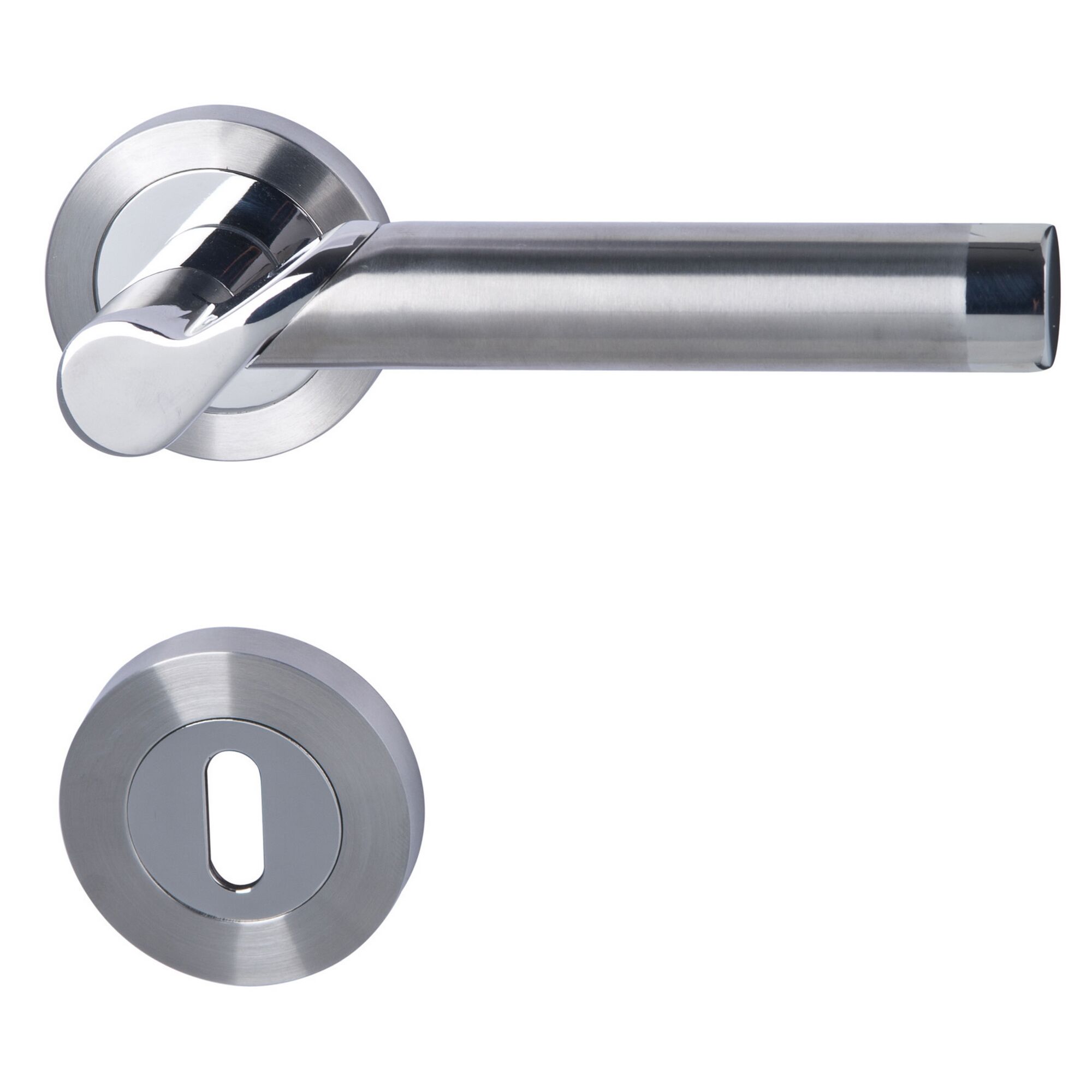 Türklinke mit Rosette und Schlüsselloch