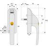 Abschließbarer Fenstergriff mit Alarmsystem 110 dBA