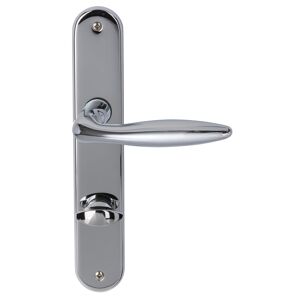 Langschildgarnitur 'Alison' BB für Bad/WC Messing Chromoptik poliert