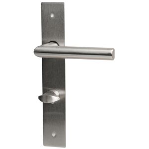 Langschildgarnitur 'Piatto' für Bad/WC Edelstahl satiniert