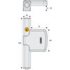 Fensterschloss FTS206 braun