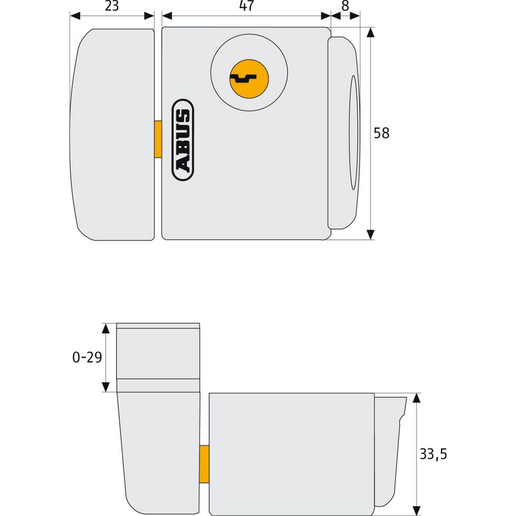 Fensterschloss FTS3003 braun