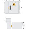 ABUS Fensterschloss FTS3003 W CL/DFNLI mit Maßen