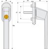 Fenstergriff FG110 S Triples mit Maßen