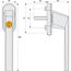 Fenstergriff FG110 S Triples mit Maßen