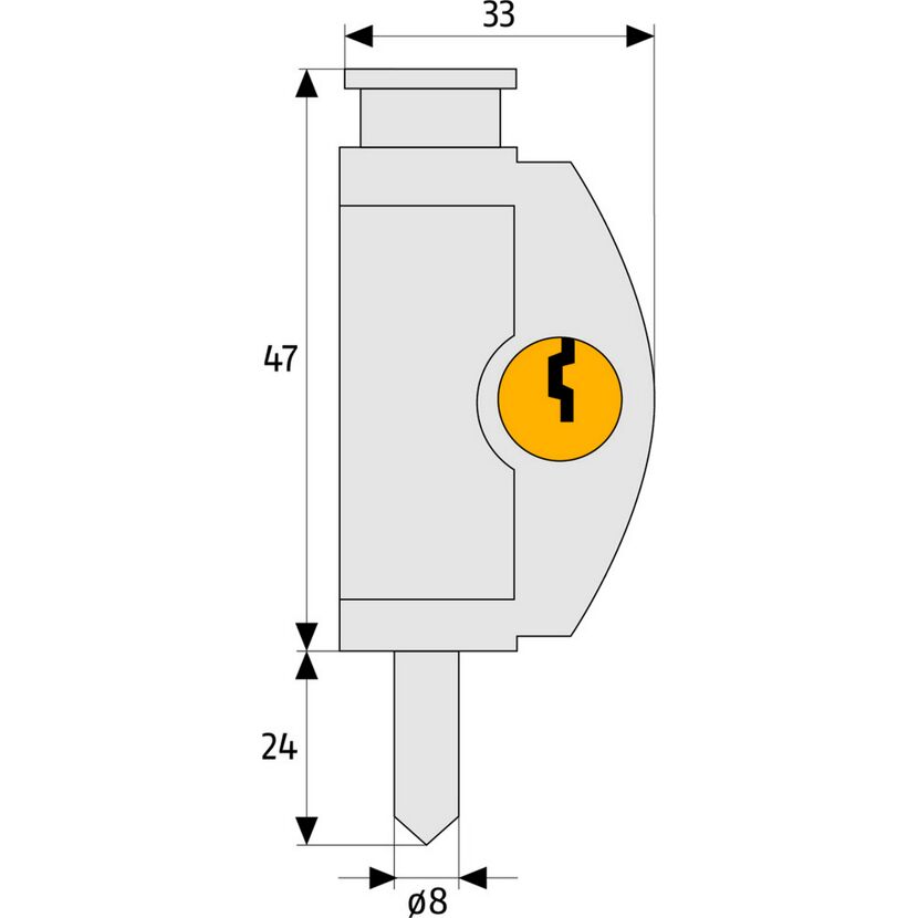 Fensterschloss FTR42 weiß