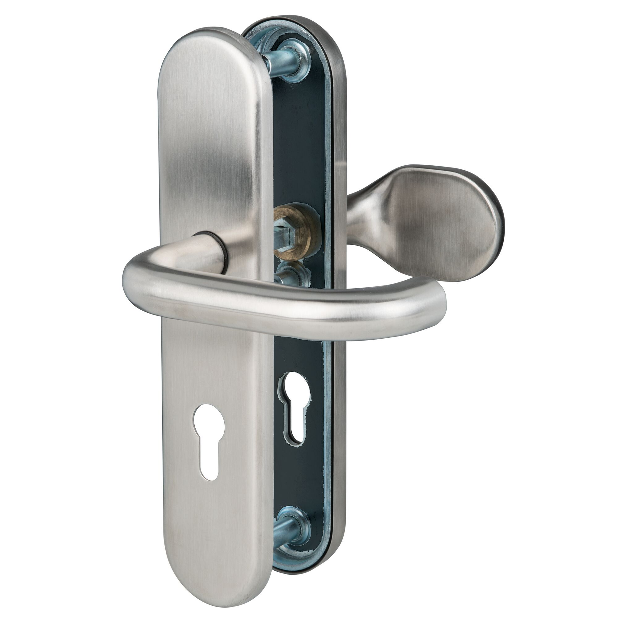 Türklinke aus Edelstahl mit Profilzylinder