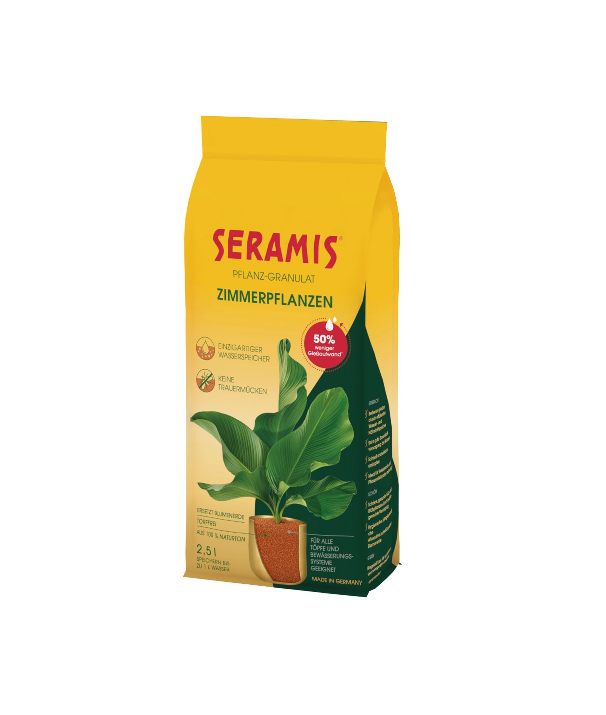 Seramis Pflanz-Granulat für Zimmerpflanzen, 2,5l